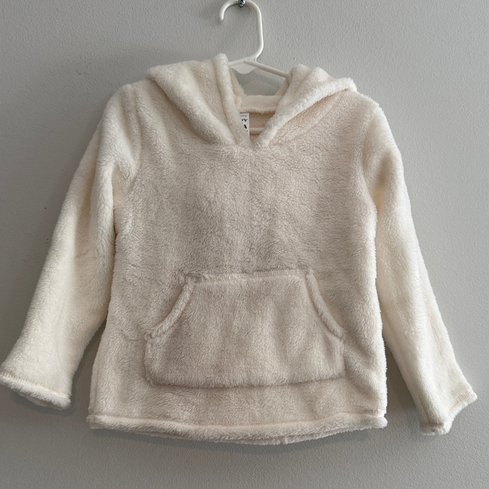 Carter's Plush Cream Hooded Pullover Sweatshirt